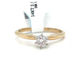 14Kt Yellow Gold Diamond Ring 2.30g .25CTW Size 7 I-1928