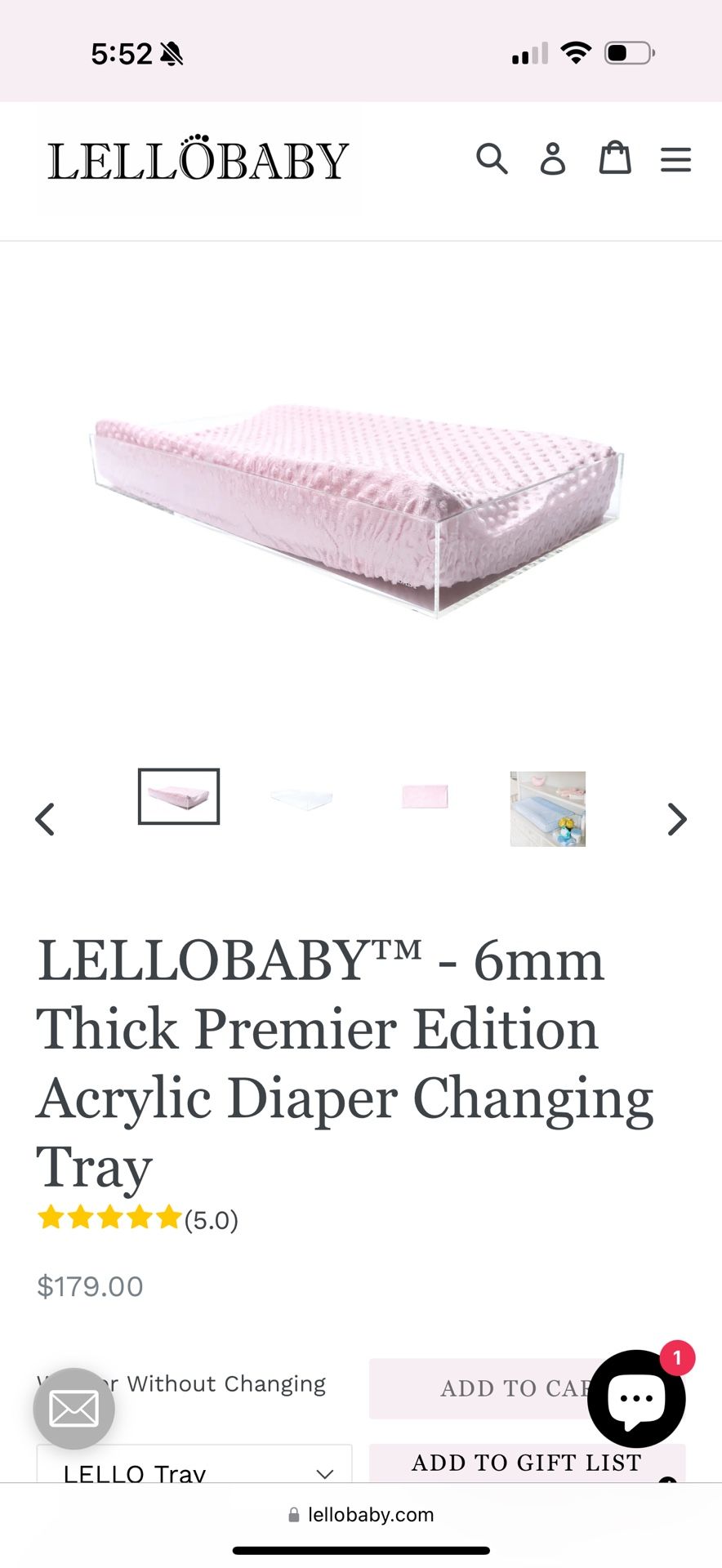 Lellobaby Acrylic Changing Table
