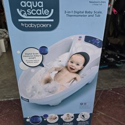 Aqua Scale By Baby Patient - 3 in 1 Digital Baby Tub, Scale & Thermometer NEW