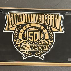 NASCAR 50th Anniversary 1(contact info removed) License Plate Metal