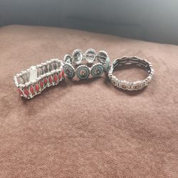 Turquoise, Red Stone, Or Coppertone Bracelet 