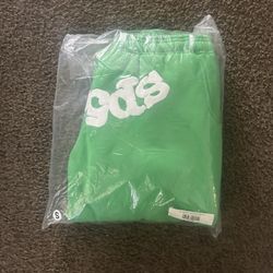 Small Sp5der Sweats Slime Green 