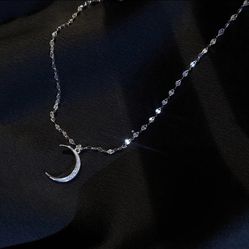 Sterling silver moon anklet