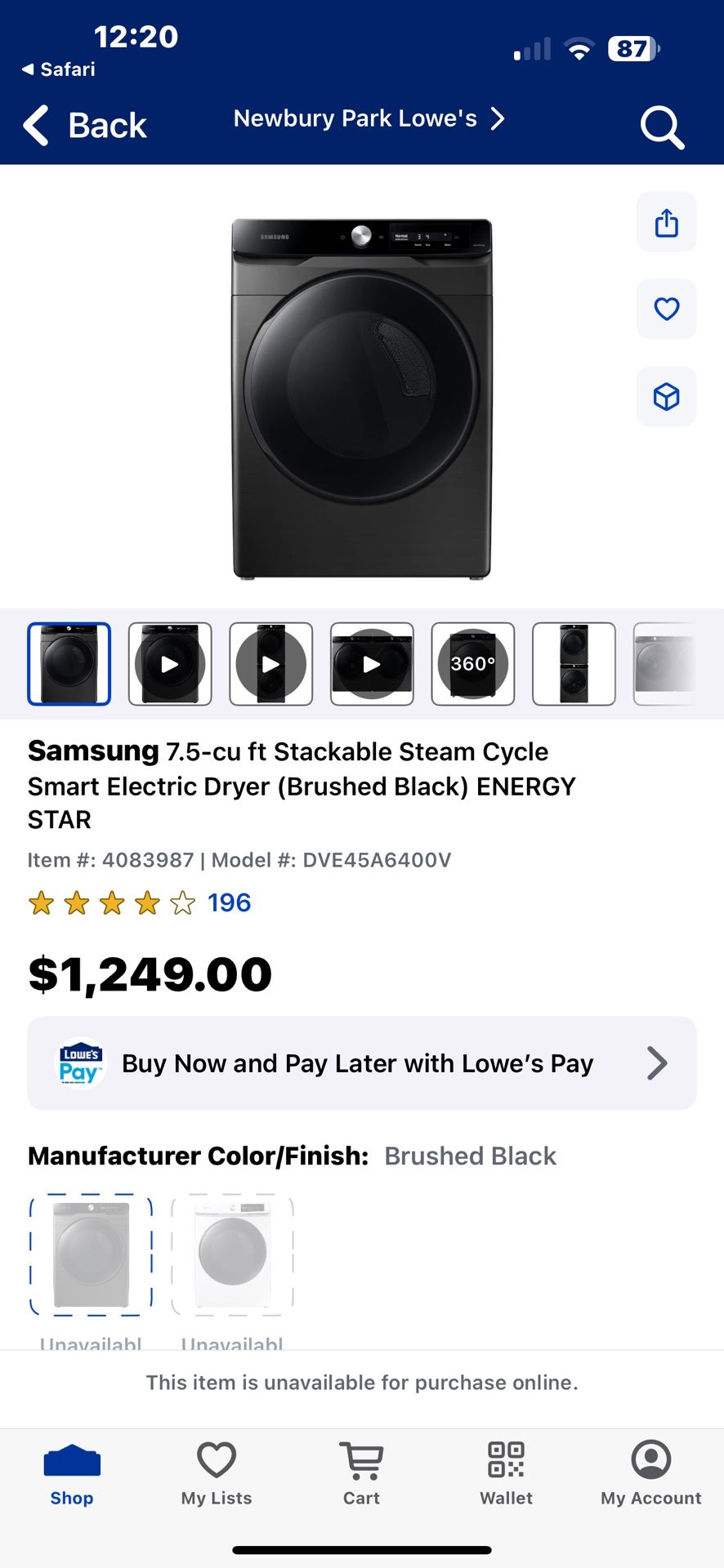 SAMSUNG STEEM GAS DRYER 🤗 ELECTRIC 🤗.