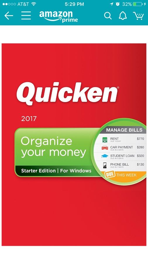 Quicken Starter Edition 2017 Personal Finance & Budgeting Software