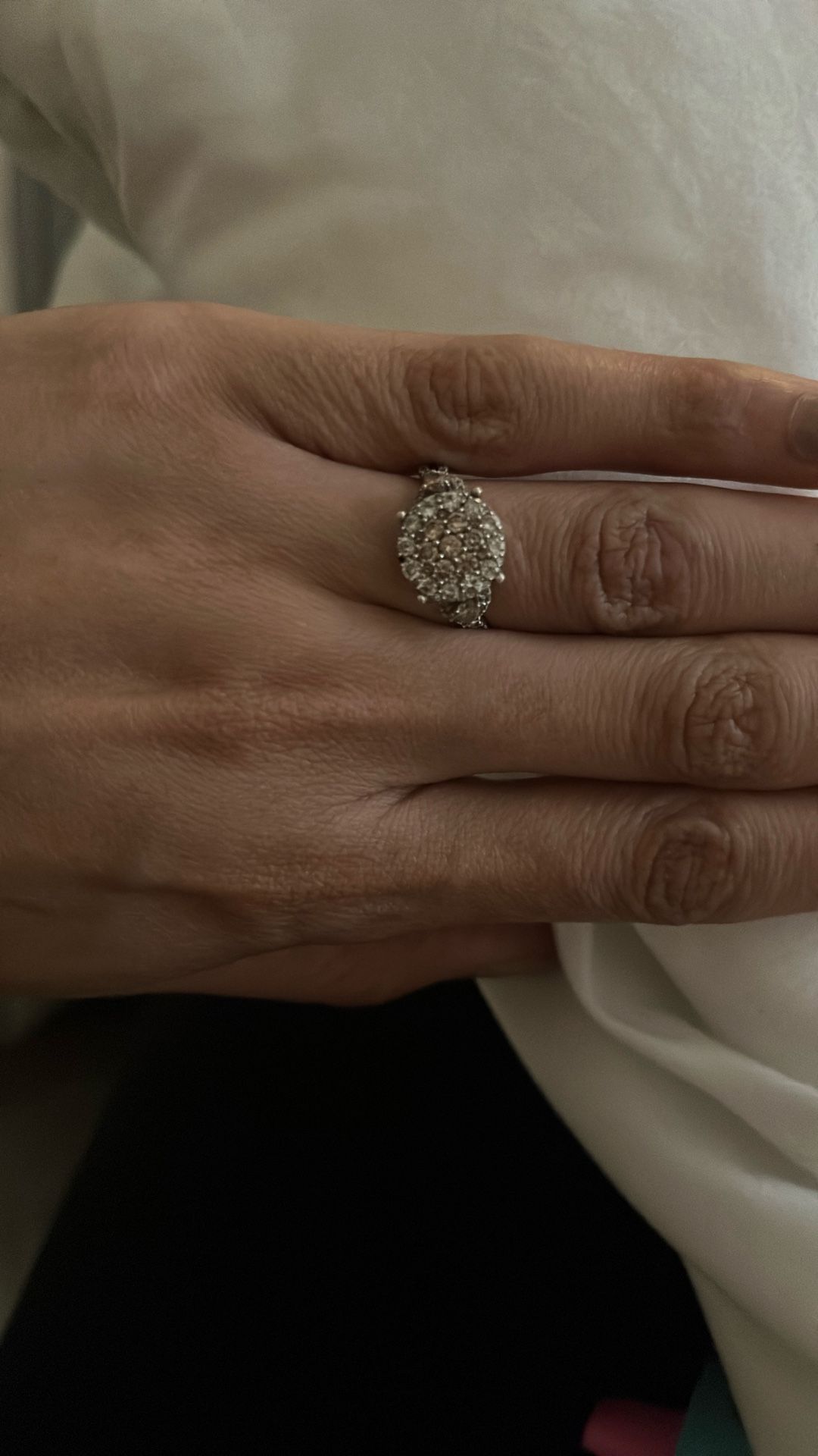 Cluster Diamond Engagement Ring