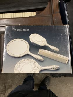 Regal silver 3 piece dresser set
