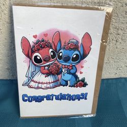 Lilo And Stitch Wedding Card