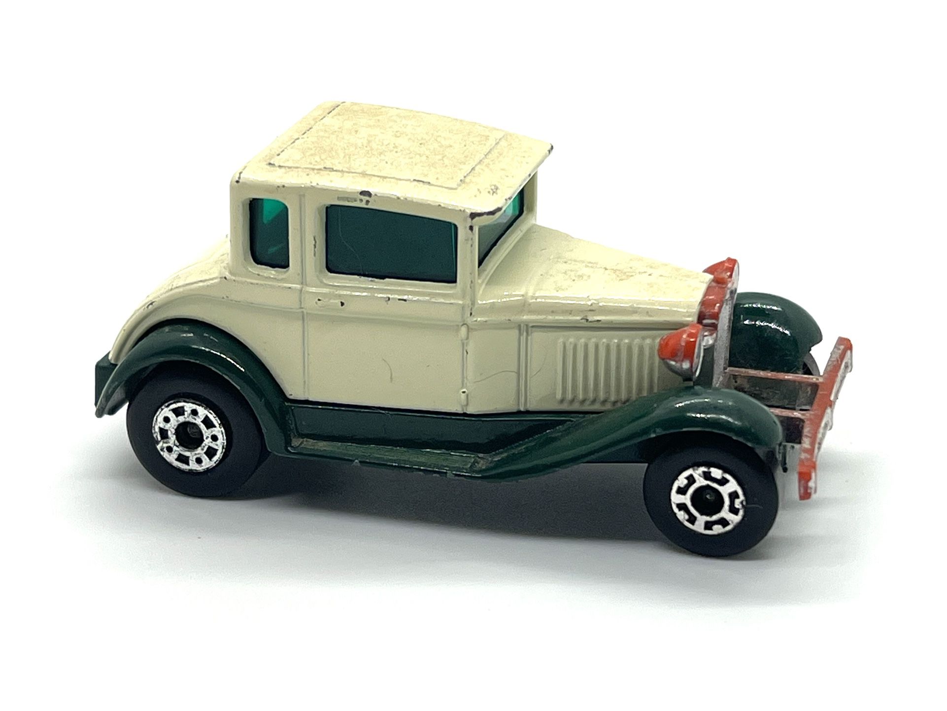 Matchbox Superfast Lesney No 73 Model A Ford 1979 Vintage Cream Green Fenders
