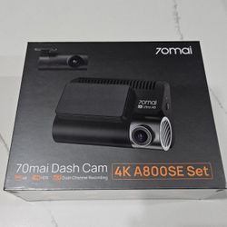 Brand New Sealed 70mai Dash Camera 4K A800SE Set