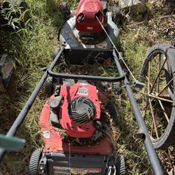 2 Broken Lawnmowers Good For Parts 