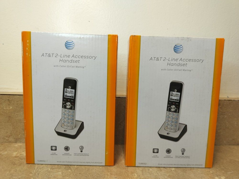 AT&T TL88002 DECT 2-LINE ACCESSORY CORDLESS HANDSETS caller ID call