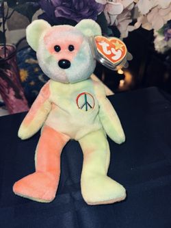 PEACE BEAR- RETIRED TY Beanie Baby