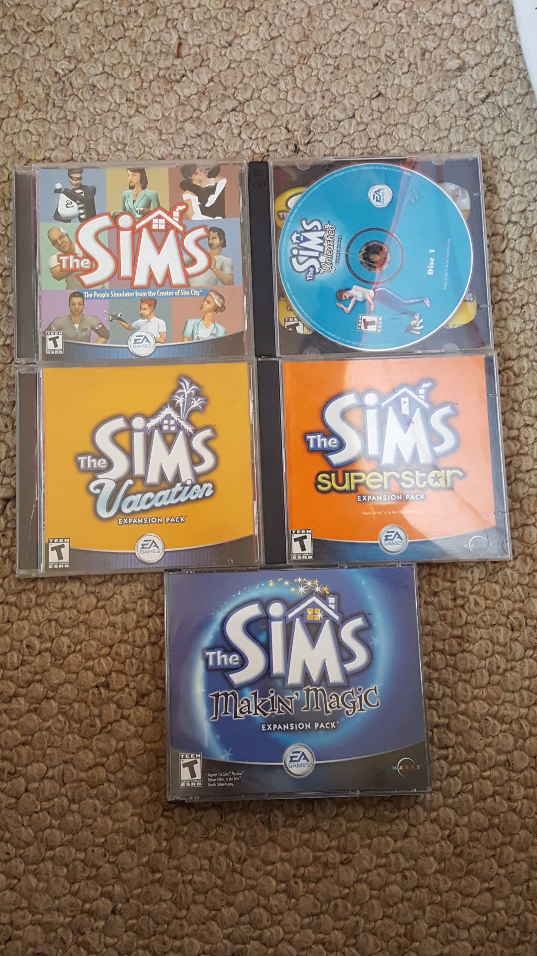Sims and expansion packs