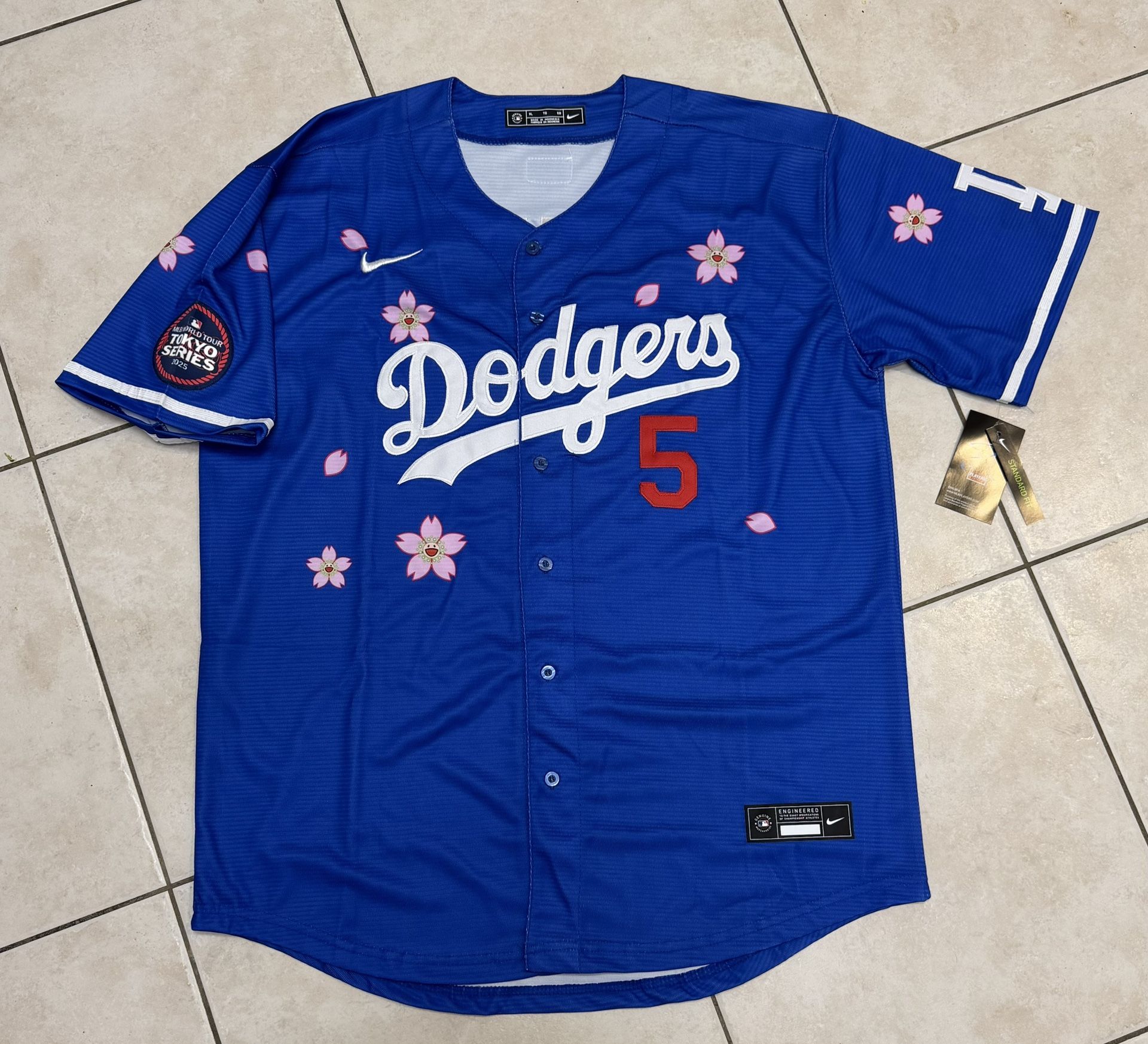 LA Dodgers Freddie Freeman #5 Tokyo Series Cherry Blossom Jersey!