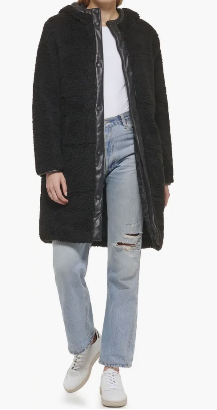 Levi’s Faux Shearling Quilted Parka NWOT
