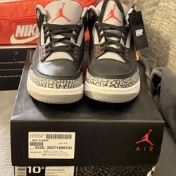 Brand New DS Nike Air Jordan 3 Retro “Black Cement” 2018 - Size 10.5