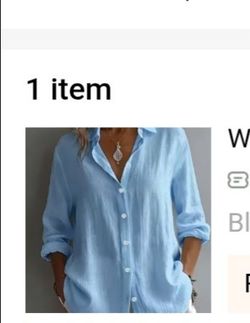 New Light Blue Button-Up Shirt