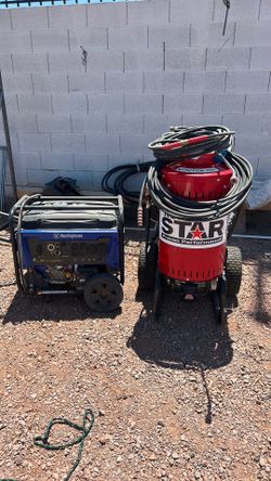 Hot water pressure washer and generator