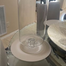 Tall Glass Candle Holder