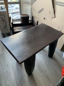 Vintage Senufo Wood Low Stool