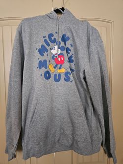 Unisex Mickey Mouse Gray Pullover Hoodie