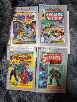 Marvel Milestone Edition Lot First Appearance Of Sabre-tooth, Thanos, Punisher, Iron Man