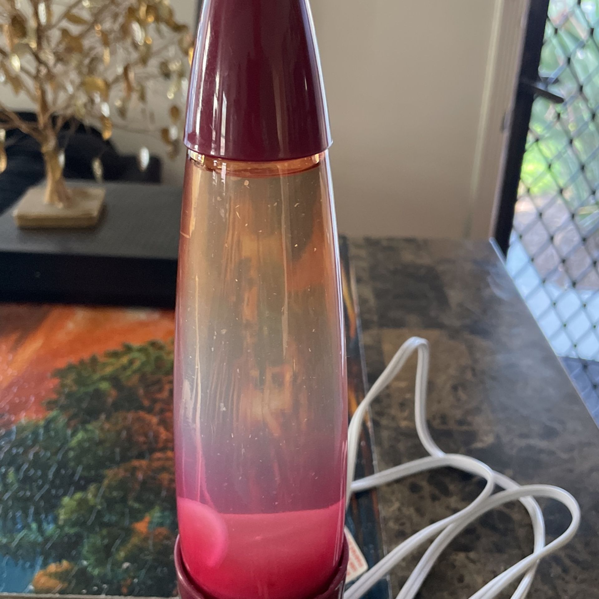 Red Lava Lamp With A Cord