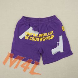 Awful Lot Of Cough Syrup Shorts ‘Purple’