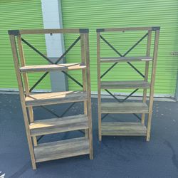 2 TALL BOOK SHELVES 