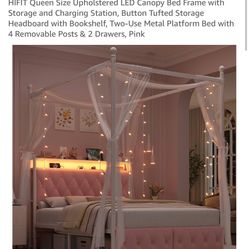 queen pink bed frame 