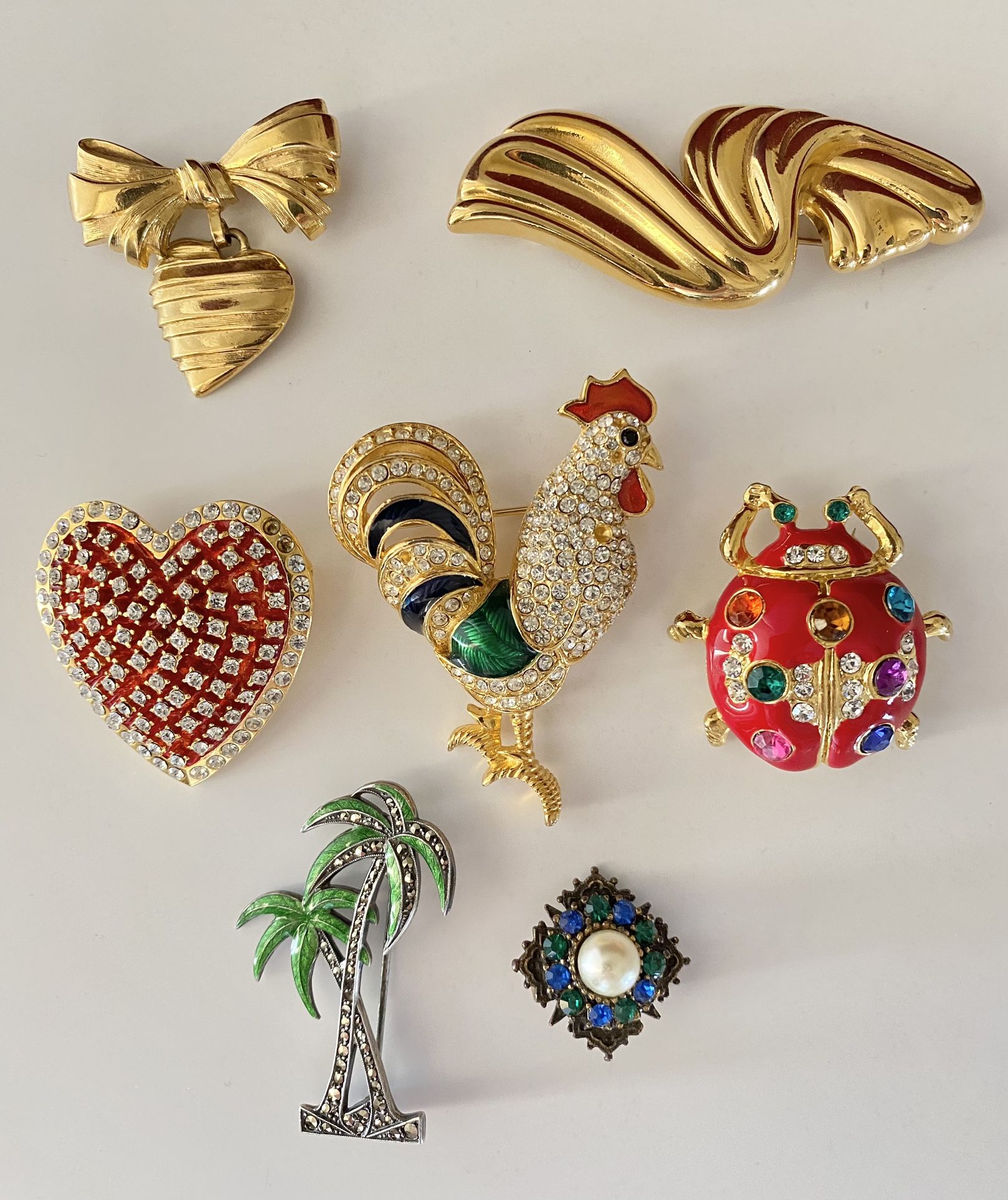 Lot Of 7 Vintage Brooch/Pins