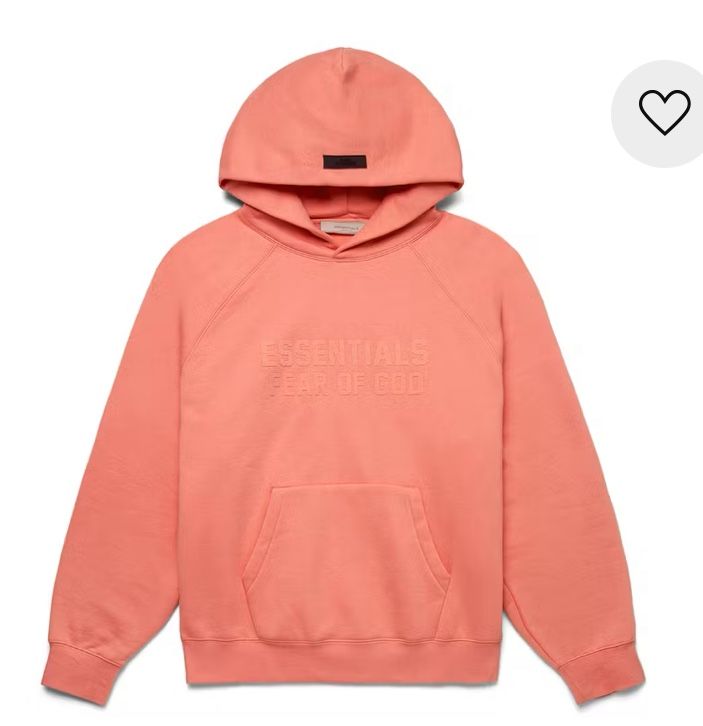 Essentials FOG Coral Hoodie Small 100% Authentic