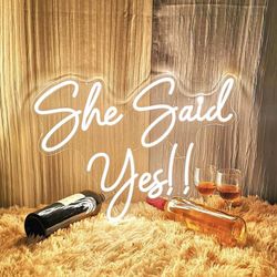 Large She Said Yes  Sign for Wedding