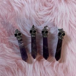 Amethyst Skull Pendant  $10 each