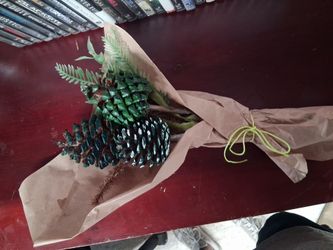 Pinecone flower arrangement