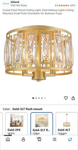 Gold cristal ceiling light