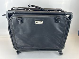TUTTO Collapsible Sewing Machine On Wheels CASE 17.5 X 15.5 X 9 Black 