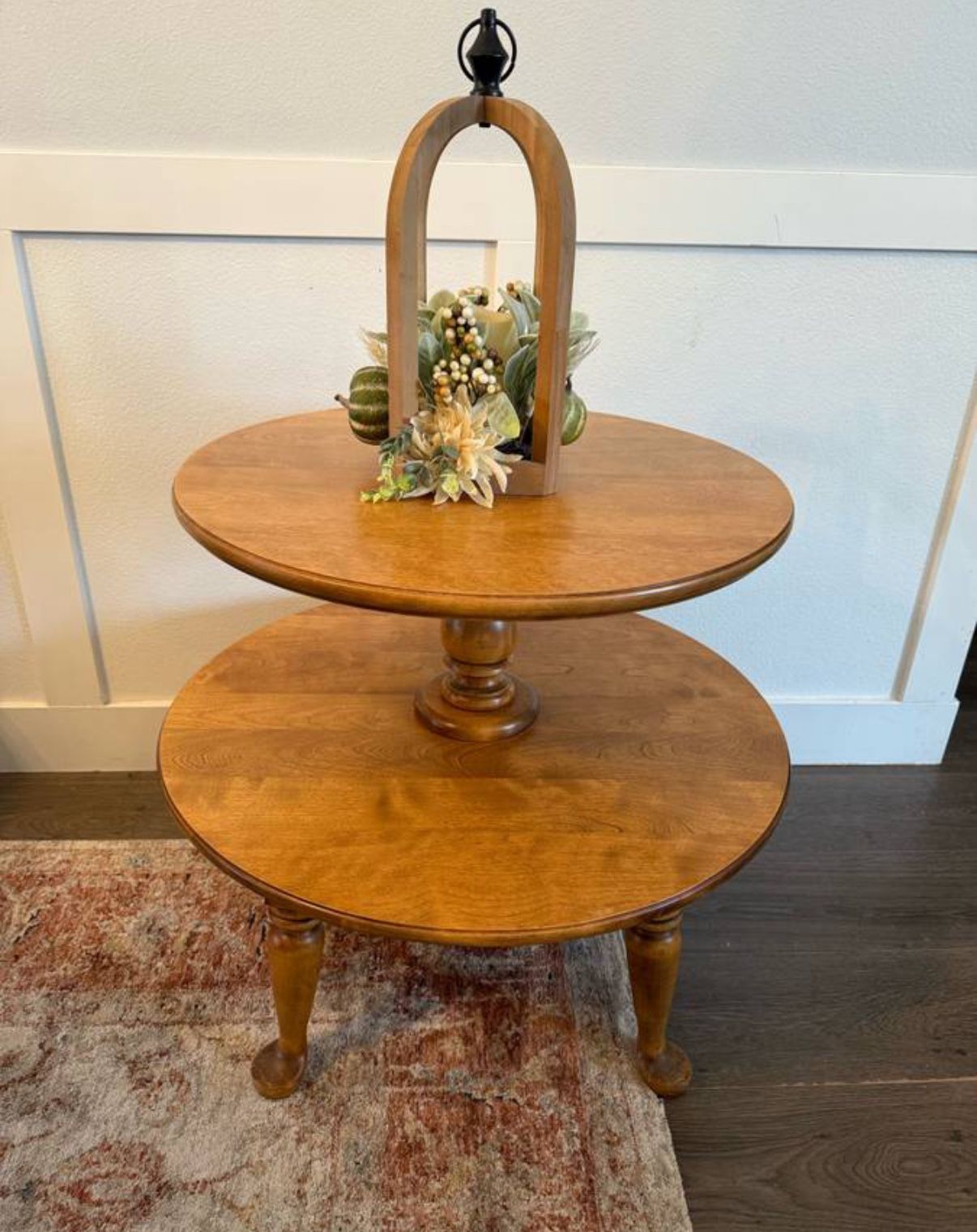 Antique Round Tier Table