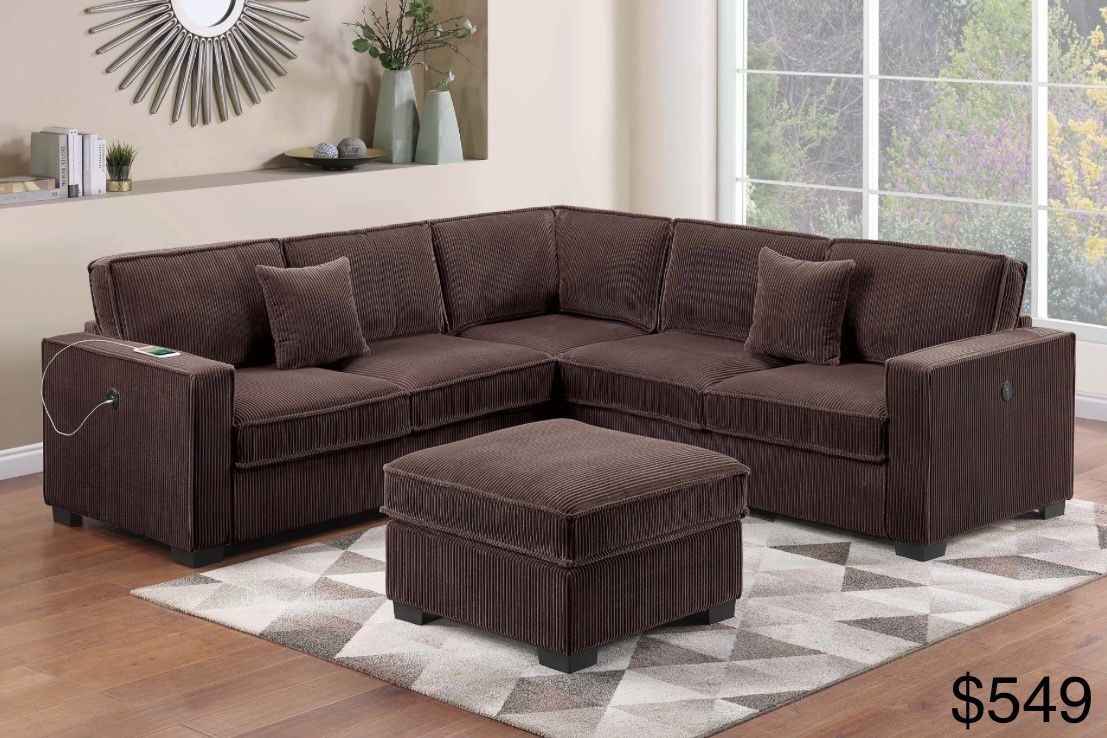 Sectional Sofa With Ottoman 