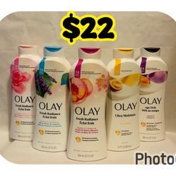 (5) Olay Body Washes 22 oz 