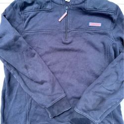 Vineyard Vines Navy Zip-Up Sweater