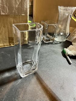 8” Tall Glass Vase