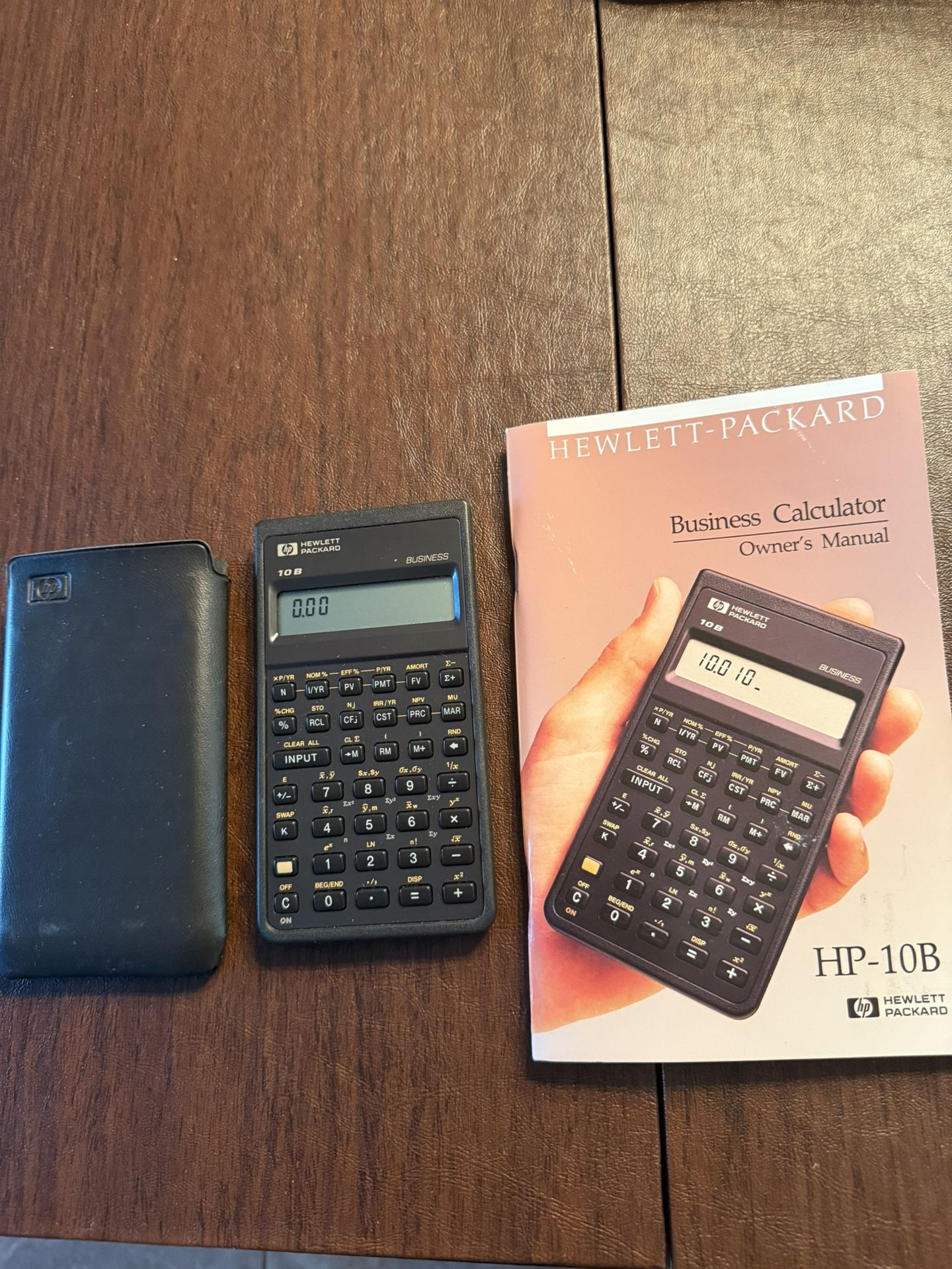 Vintage HP 10B Business Calculator With Sleeve And Book