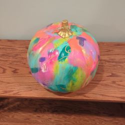 Large Abstract Art Plastic Pumpkin
