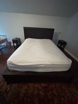 Real wood Queen bed frame