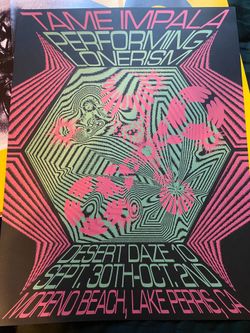 Tame Impala Lonerism Desert Daze 2022 Poster NEW MINT RARE!!!