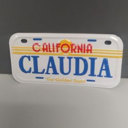 CALIFORNIA (Claudia) mini License Plate