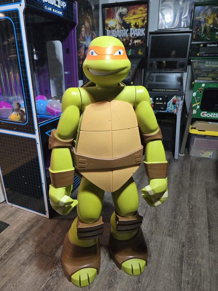 COLOSSAL Michelangelo 48" 4ft Tall Mikey Teenage Mutant Ninja Turtles Jakks Pacific