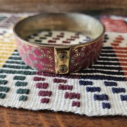 Coach Pink Monogram Bangle Bracelet